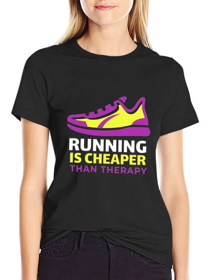 Camiseta Negra con Diseño de Zapatilla y Frase Motivacional