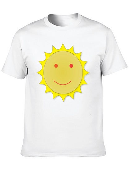 Camiseta Negra con Sol Sonriente - Casual y Divertida