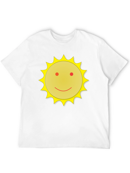 Camiseta Negra con Sol Sonriente - Casual y Divertida