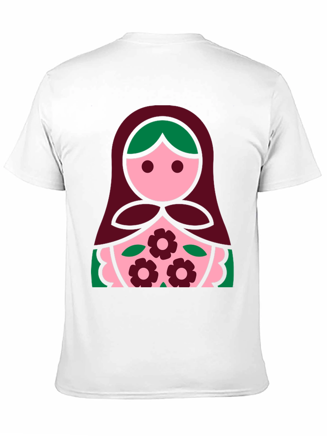 Camiseta Negra con Diseño de Muñeca Rusa