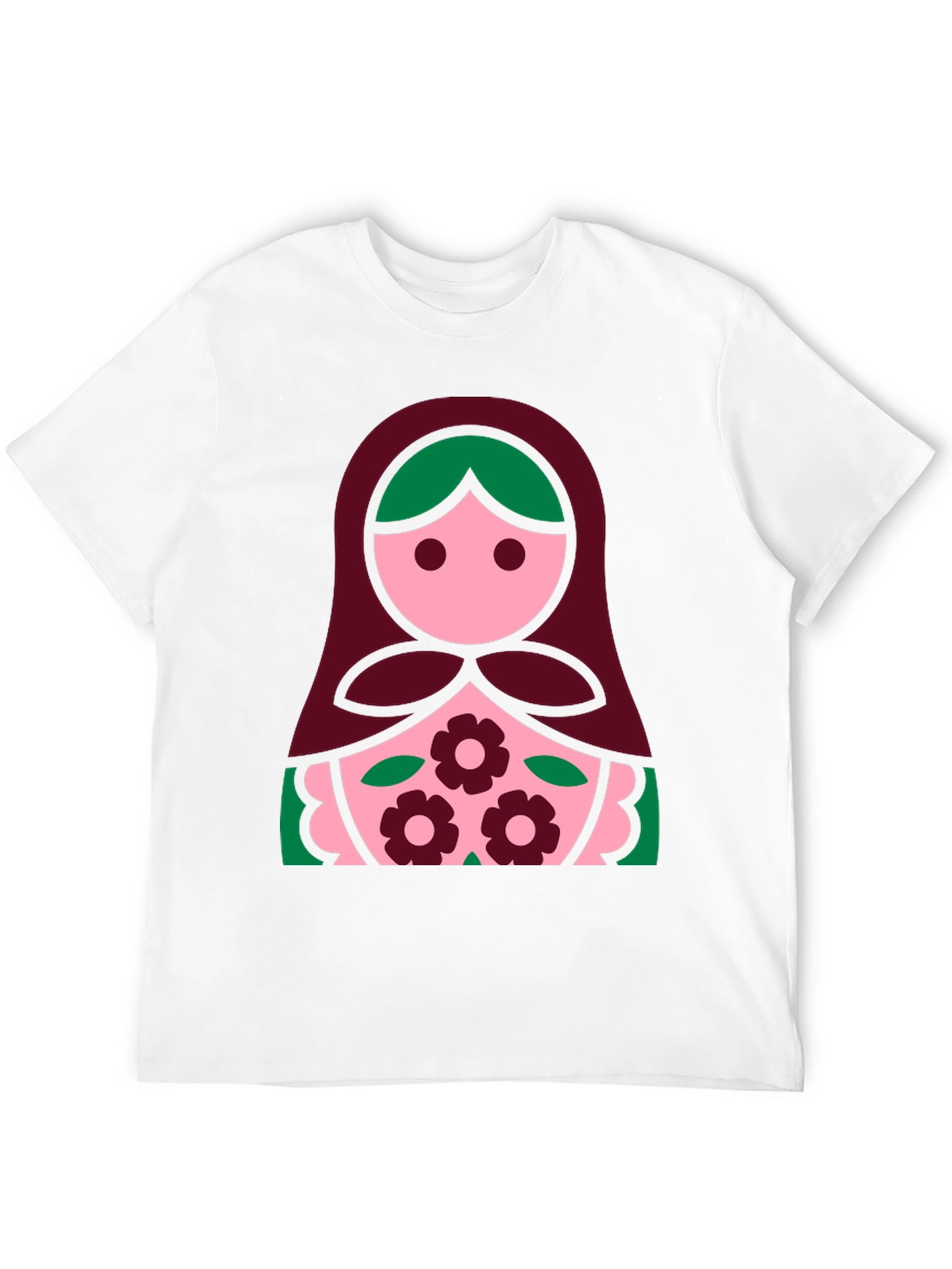 Camiseta Negra con Diseño de Muñeca Rusa