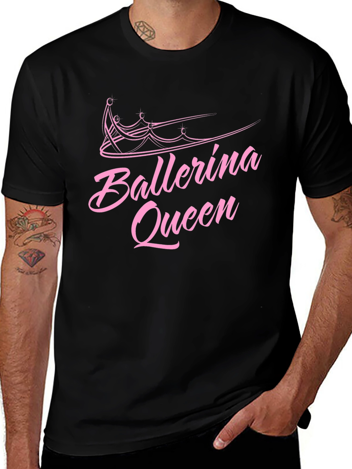 Camiseta Negra Ballerina Queen