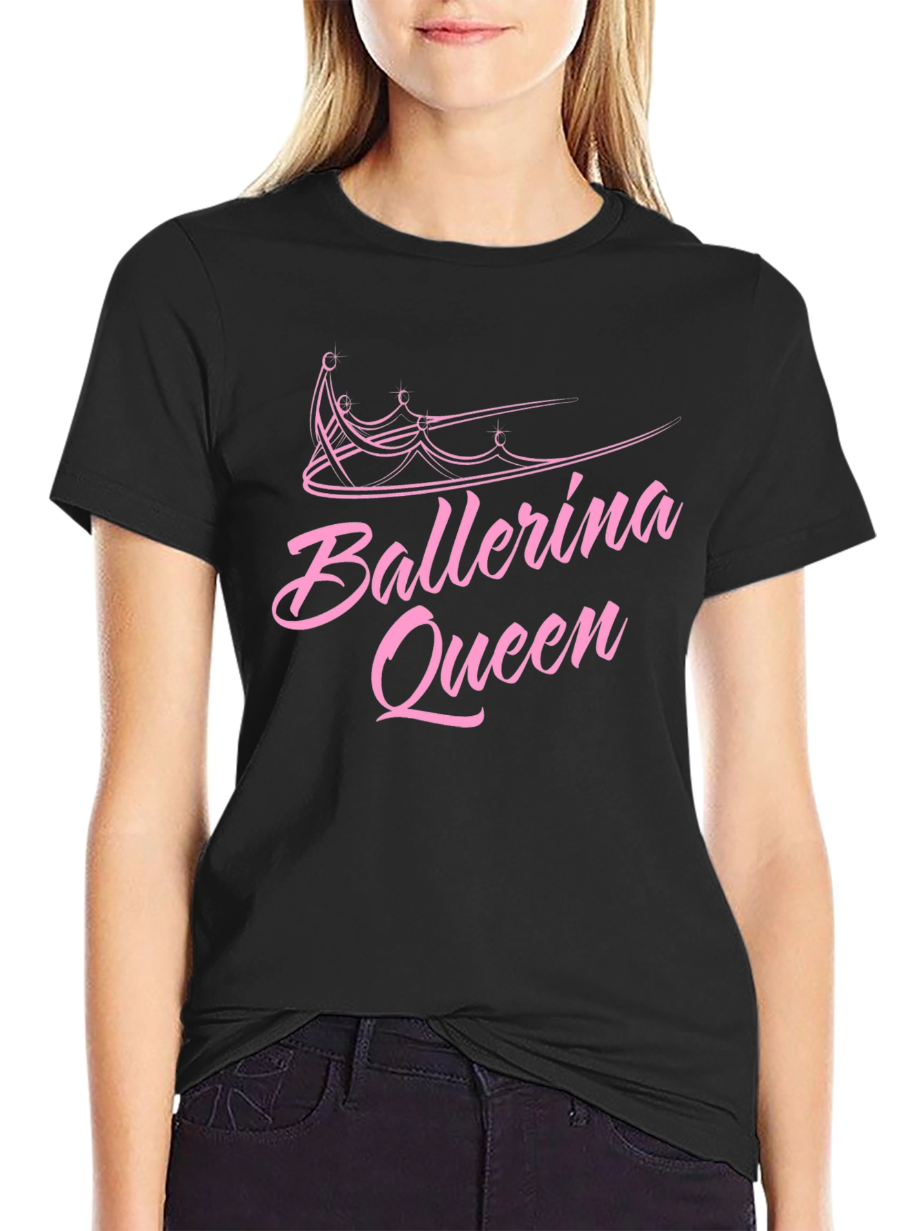 Camiseta Negra Ballerina Queen
