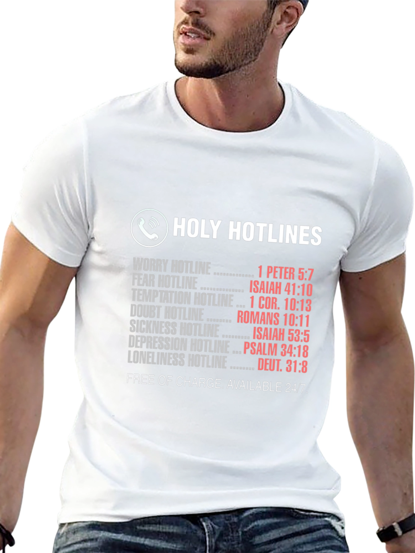Camiseta Unisex Holy Hotlines - Ayuda Espiritual 24/7