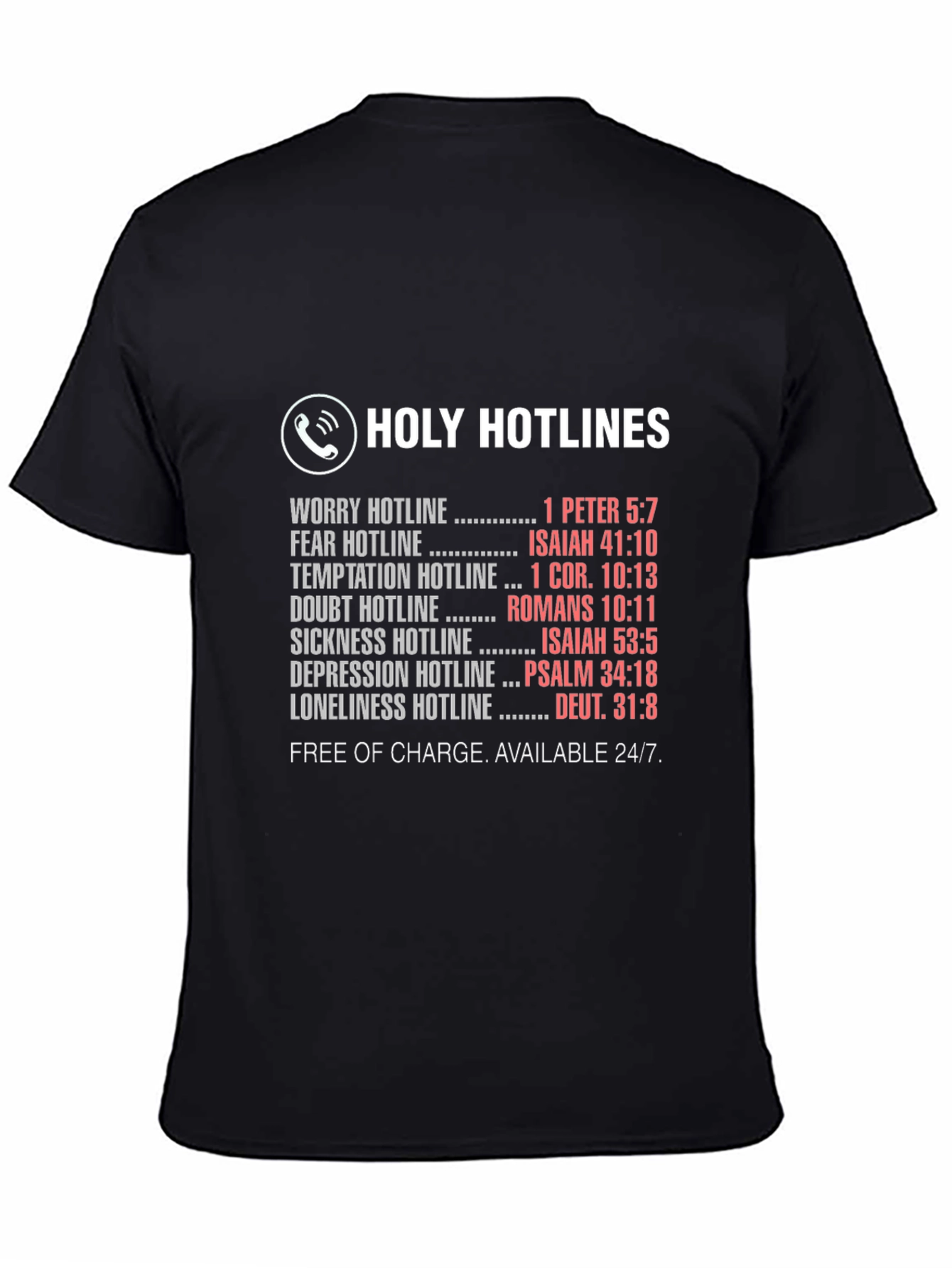 Camiseta Unisex Holy Hotlines - Ayuda Espiritual 24/7