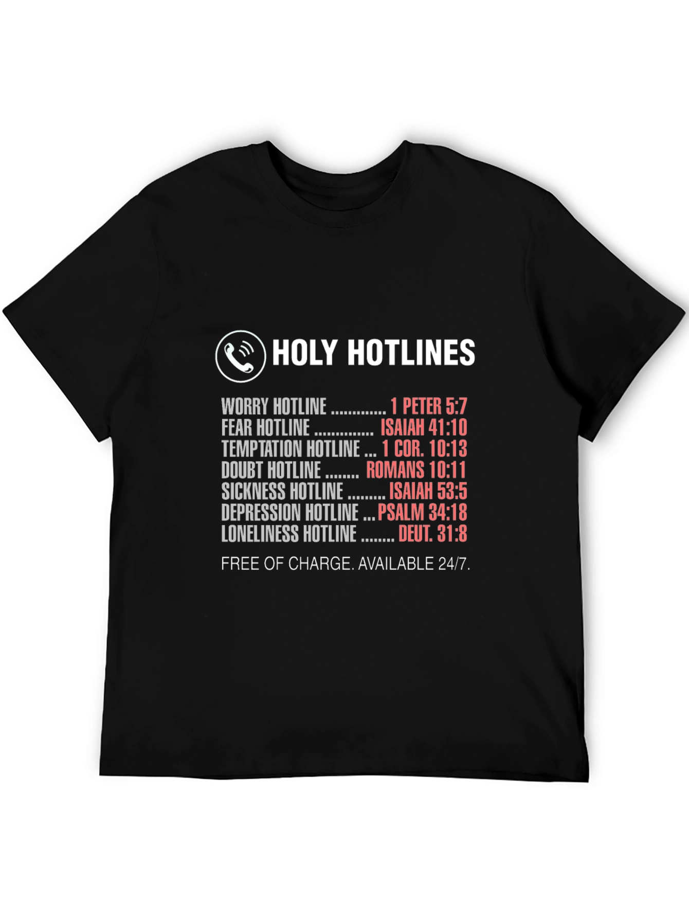 Camiseta Unisex Holy Hotlines - Ayuda Espiritual 24/7