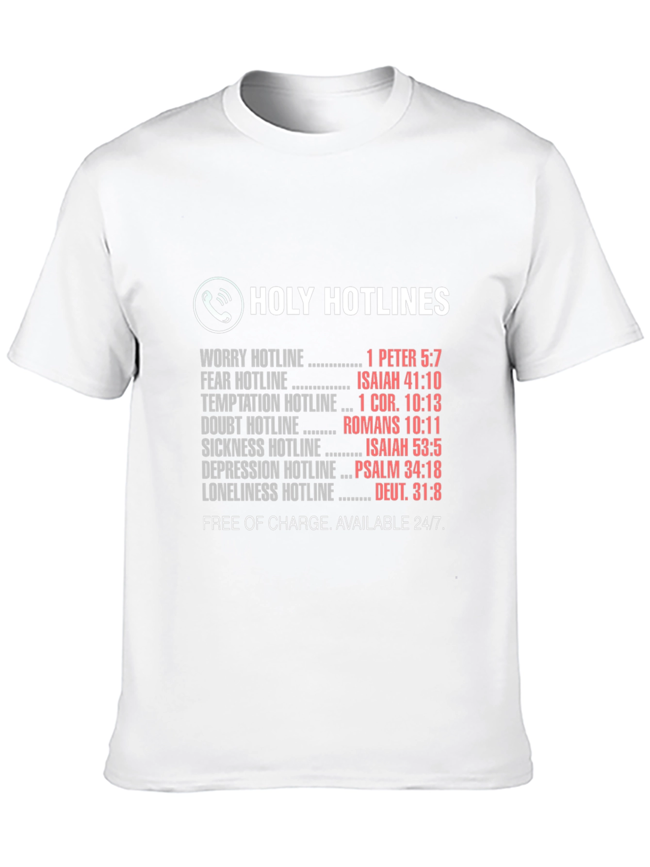 Camiseta Unisex Holy Hotlines - Ayuda Espiritual 24/7