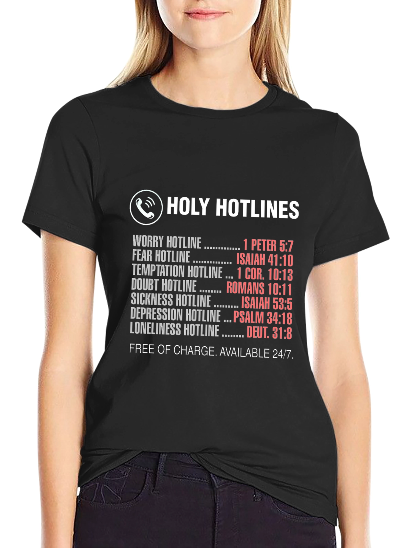 Camiseta Unisex Holy Hotlines - Ayuda Espiritual 24/7