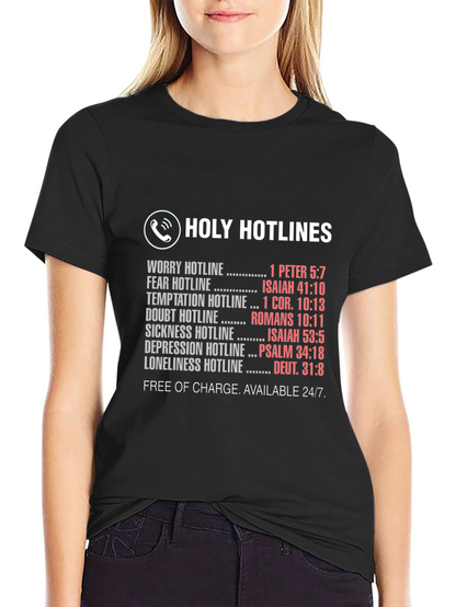 Camiseta Unisex Holy Hotlines - Ayuda Espiritual 24/7