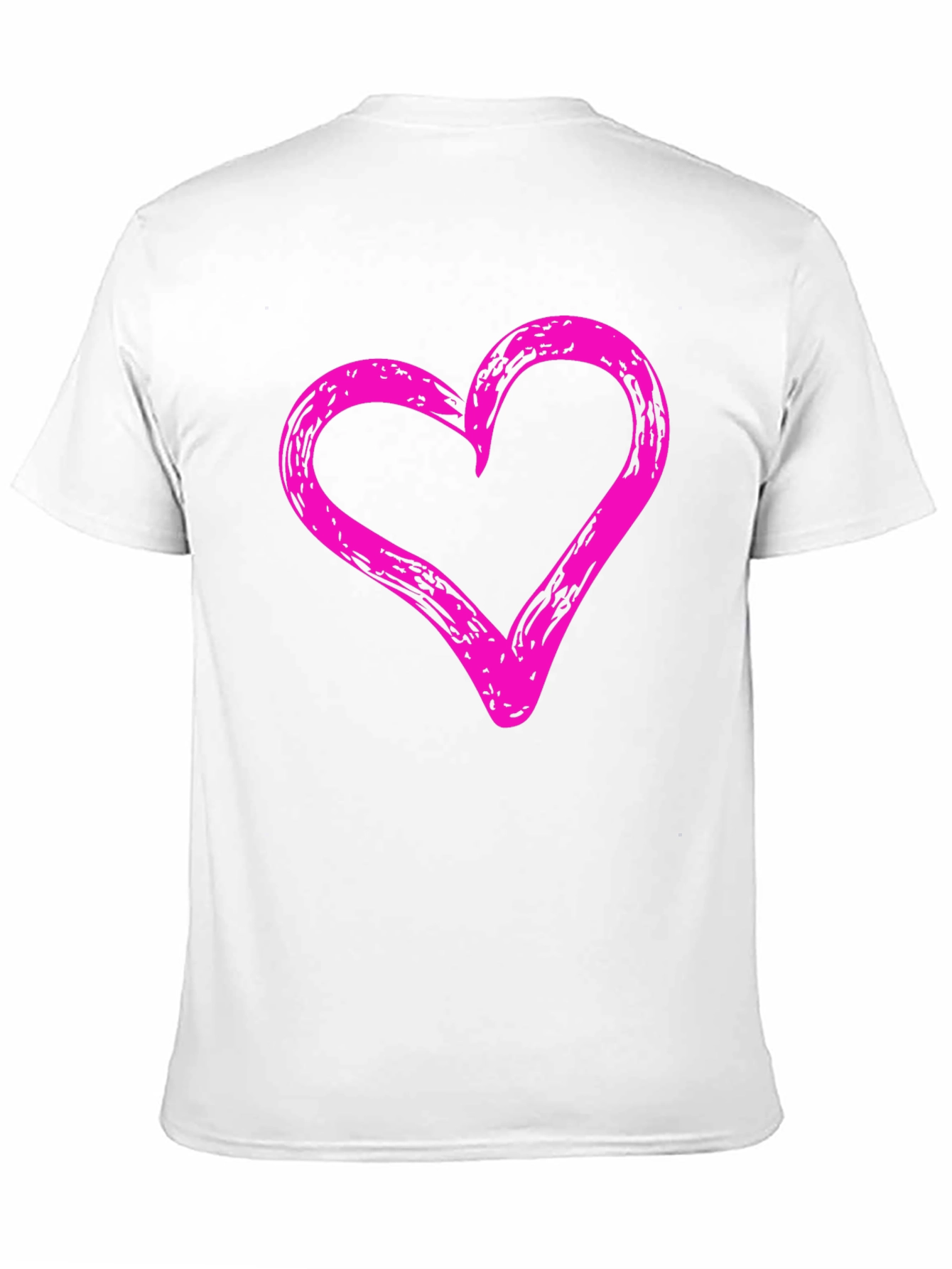Camiseta Negra con Corazón Rosa