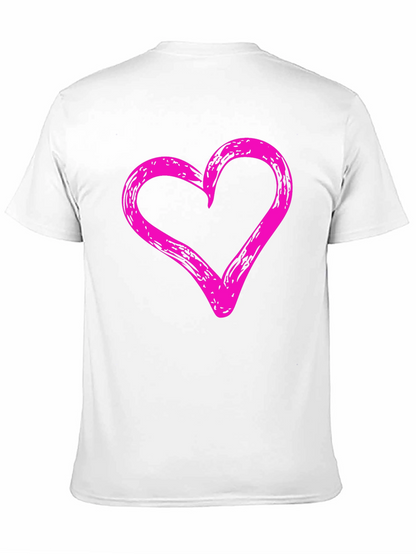 Camiseta Negra con Corazón Rosa