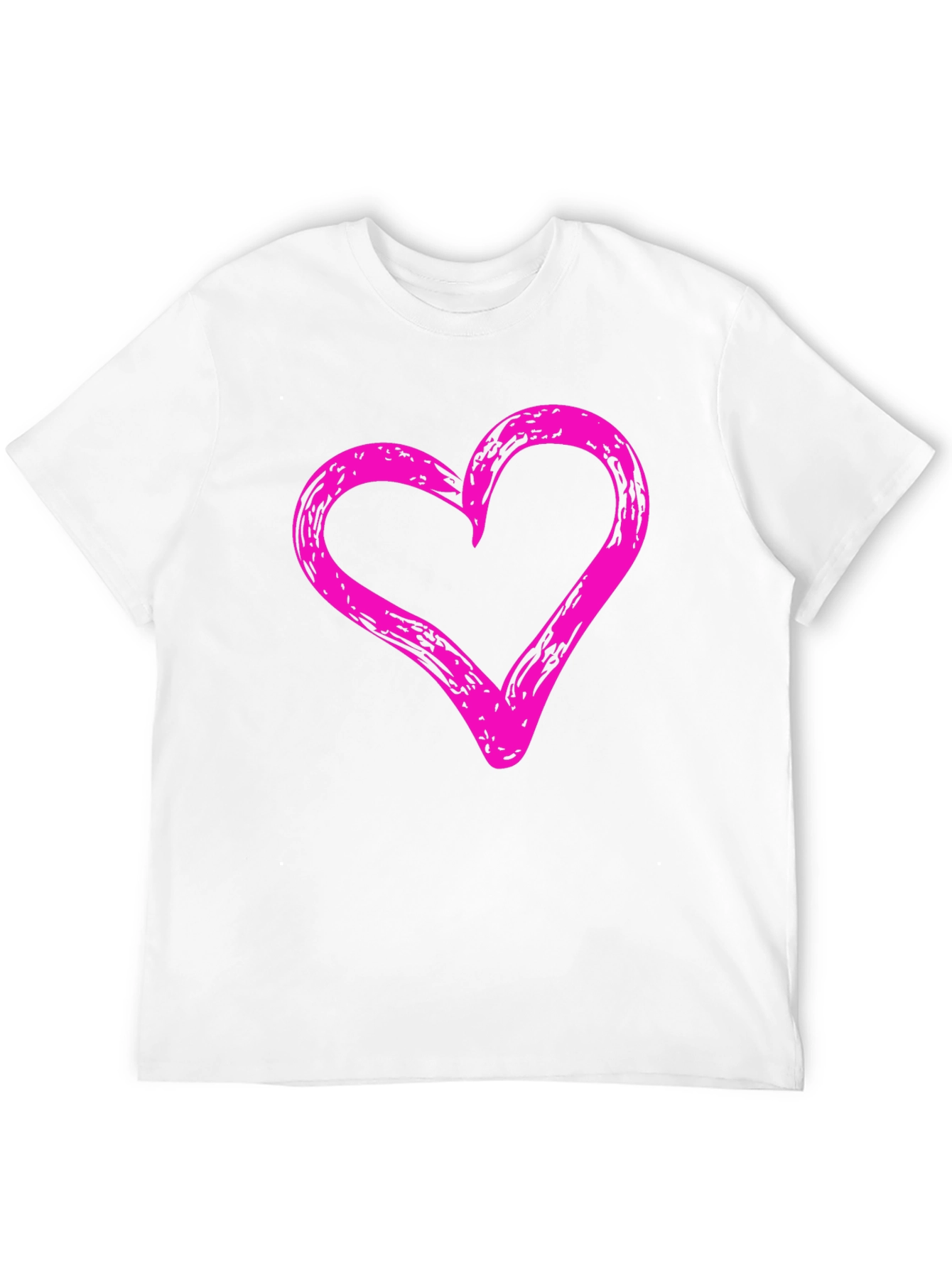 Camiseta Negra con Corazón Rosa