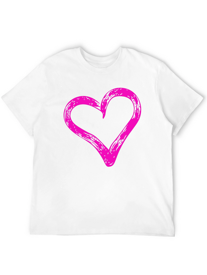 Camiseta Negra con Corazón Rosa