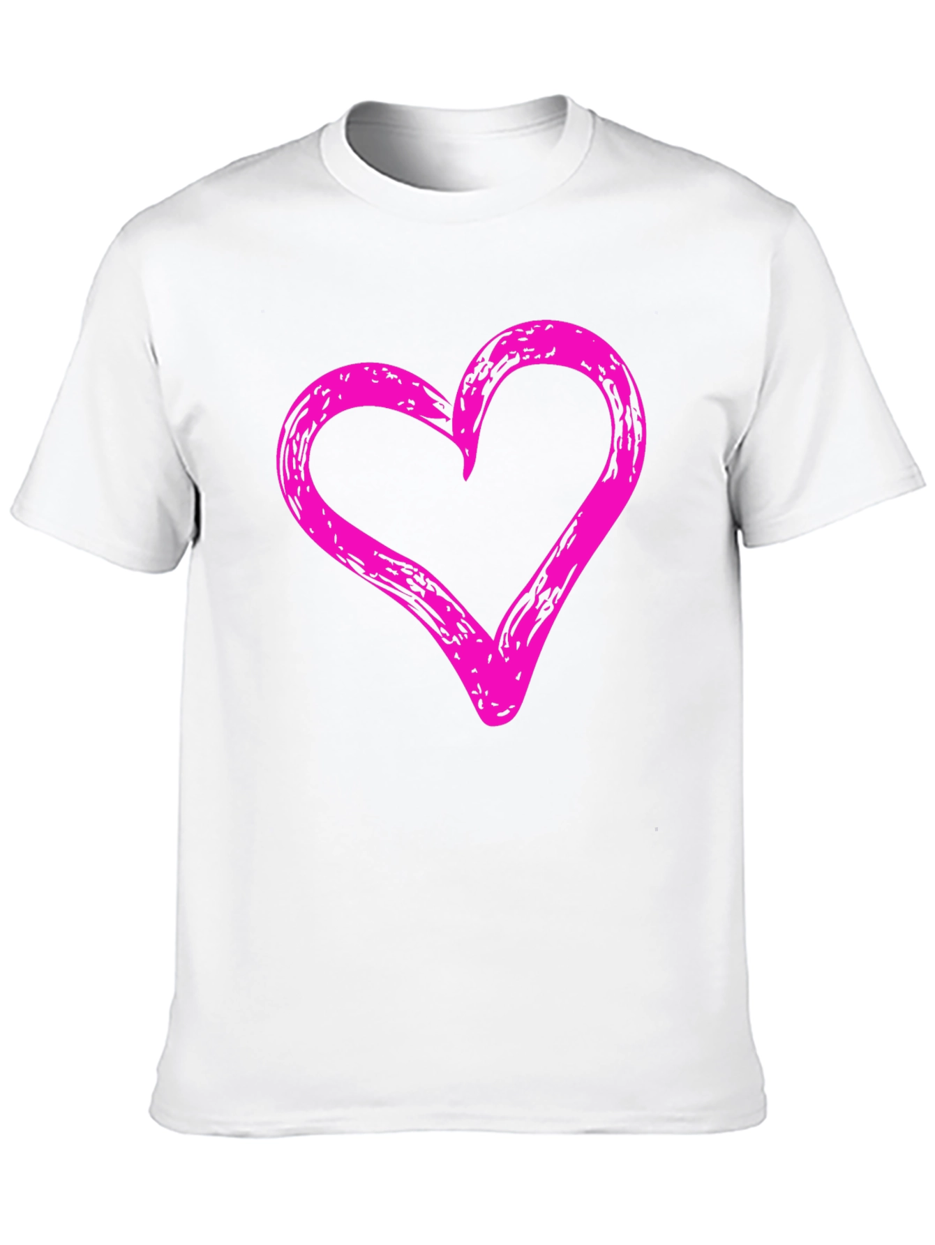 Camiseta Negra con Corazón Rosa