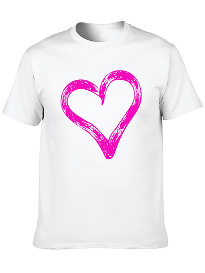 Camiseta Negra con Corazón Rosa