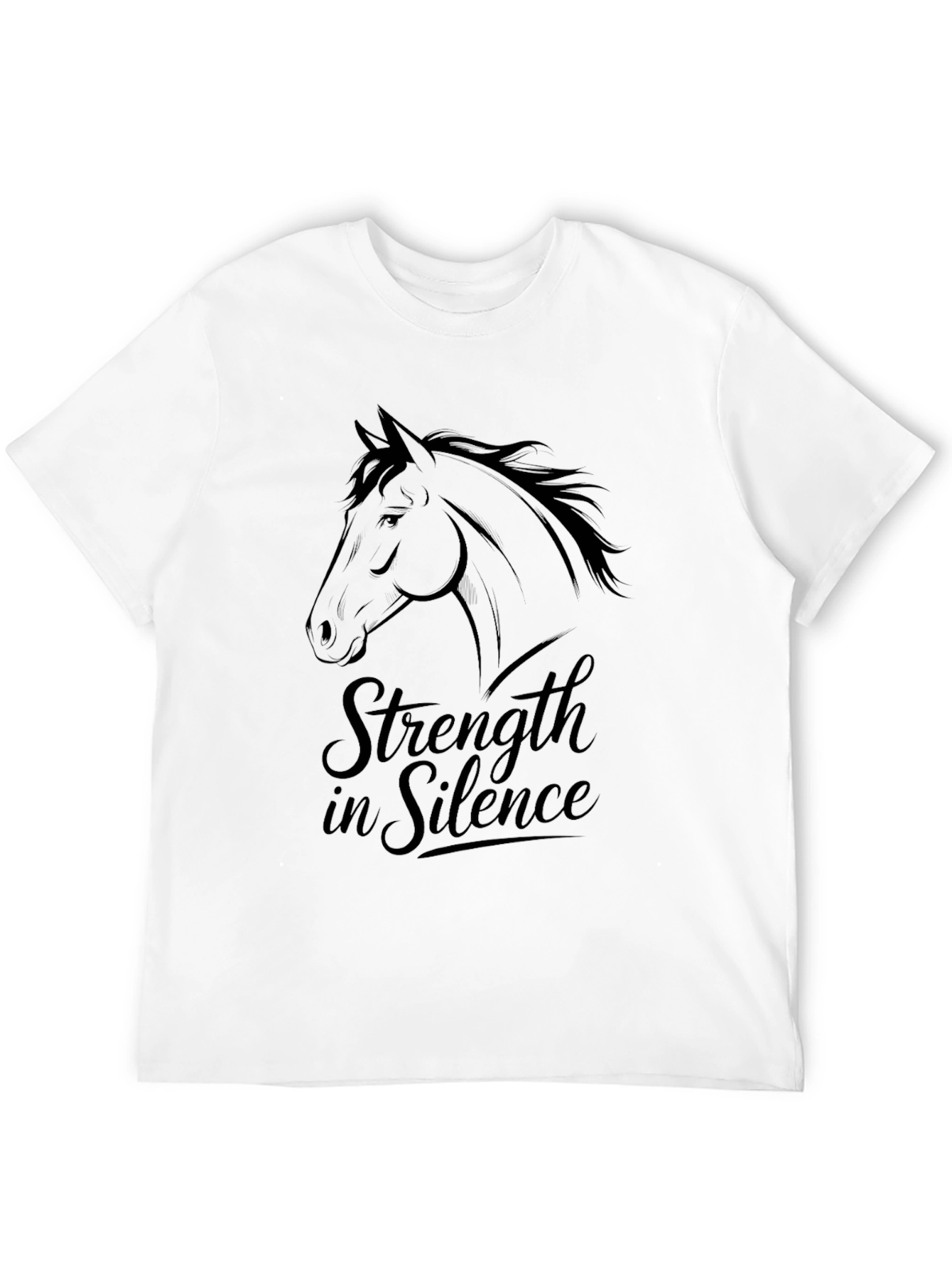 Camiseta Negra Fuerza en Silencio