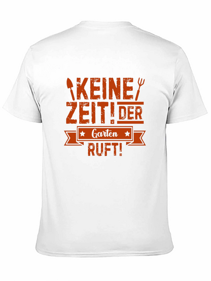 Camiseta Negra Keine Zeit! Der Garten Ruft!