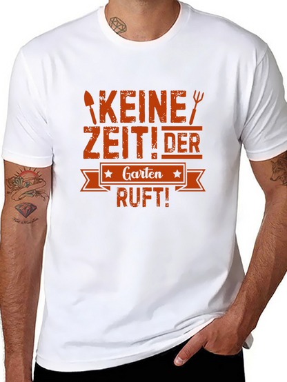 Camiseta Negra Keine Zeit! Der Garten Ruft!