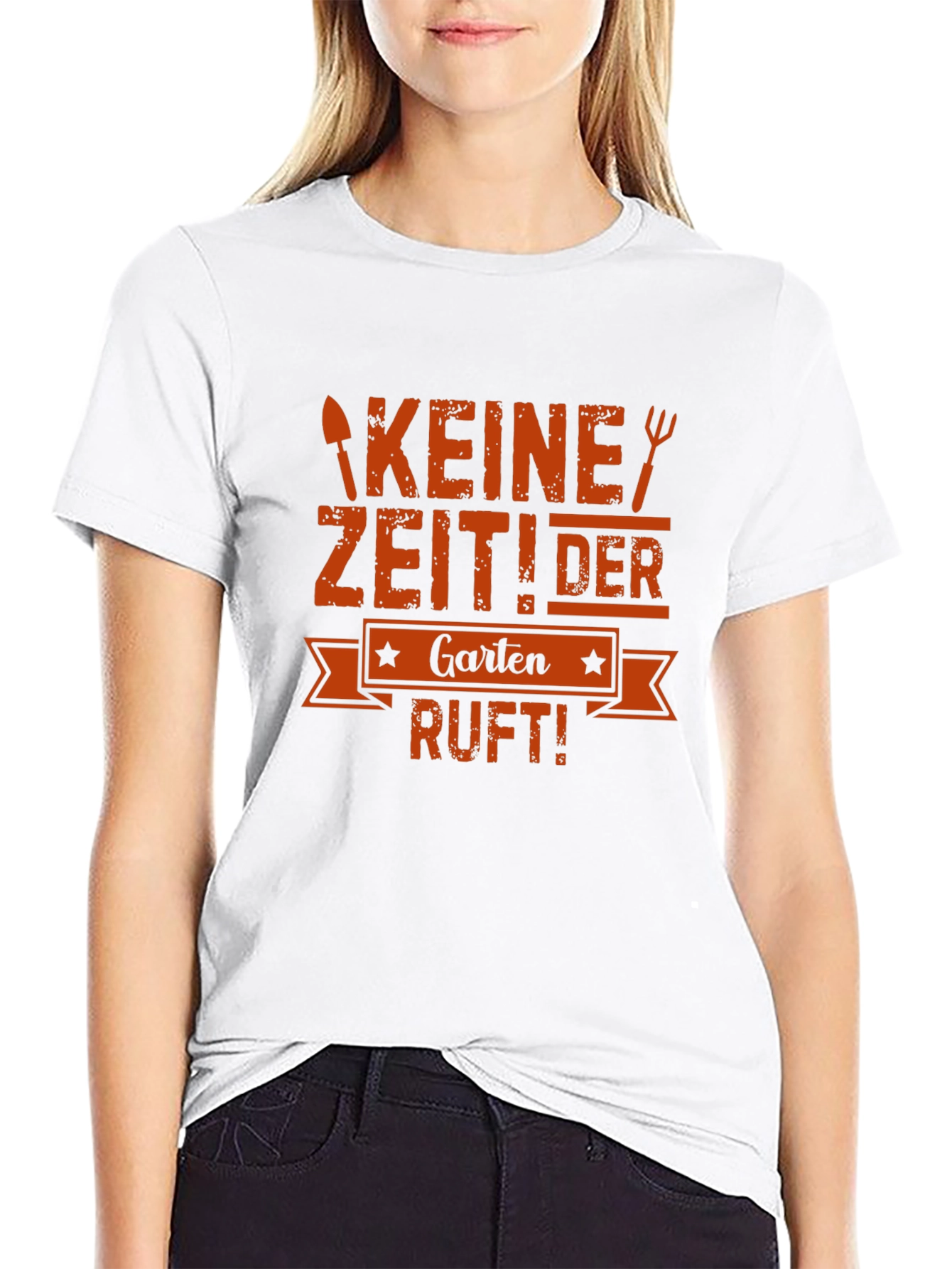 Camiseta Negra Keine Zeit! Der Garten Ruft!