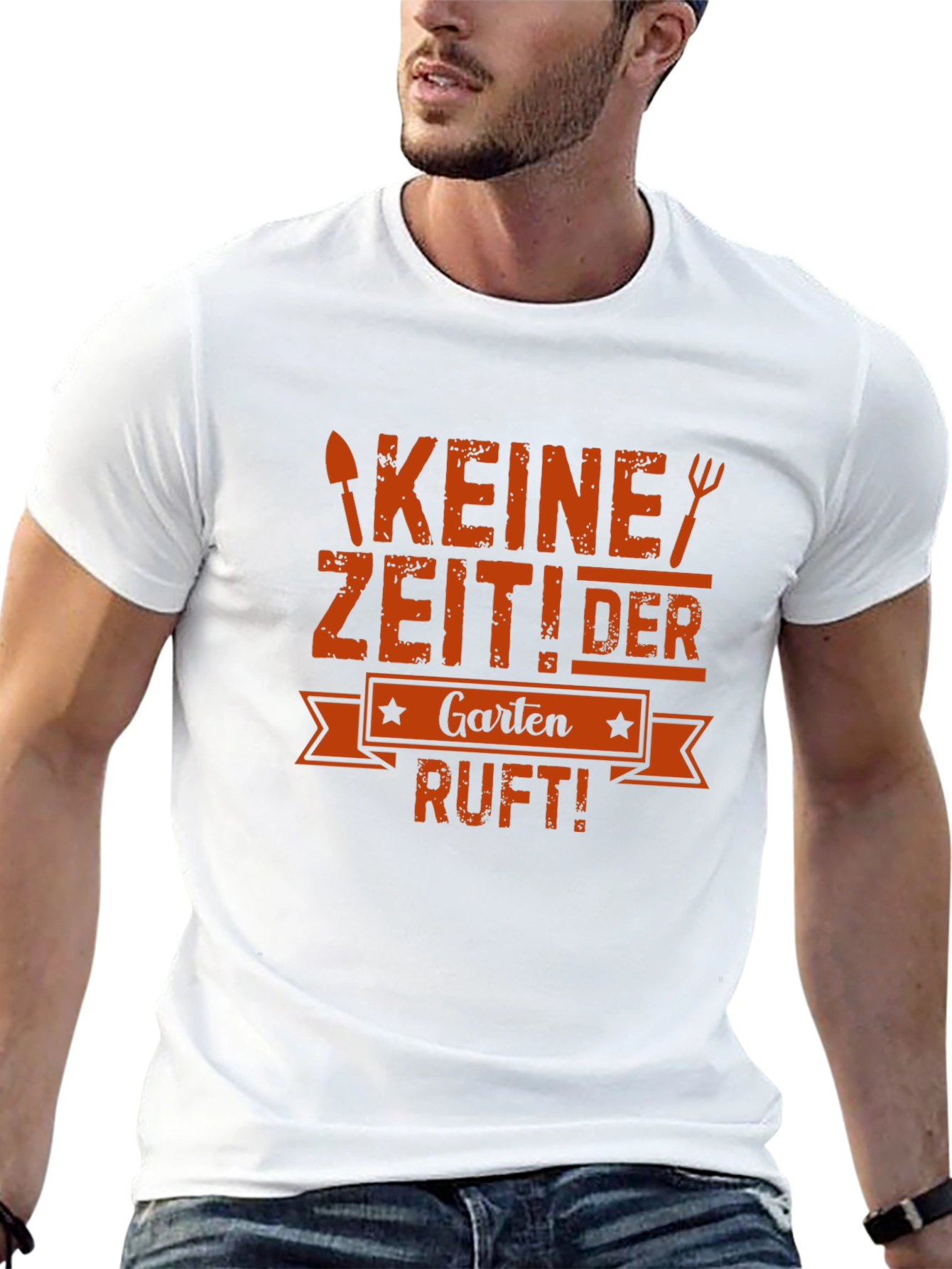 Camiseta Negra Keine Zeit! Der Garten Ruft!