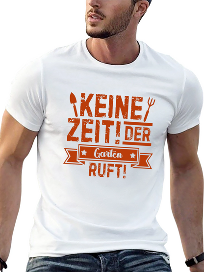 Camiseta Negra Keine Zeit! Der Garten Ruft!