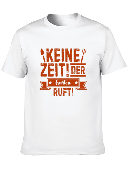 Camiseta Negra Keine Zeit! Der Garten Ruft!