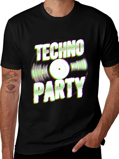 Camiseta Negra Techno Party