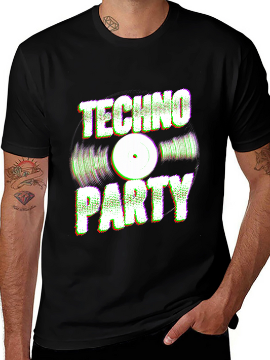 Camiseta Negra Techno Party
