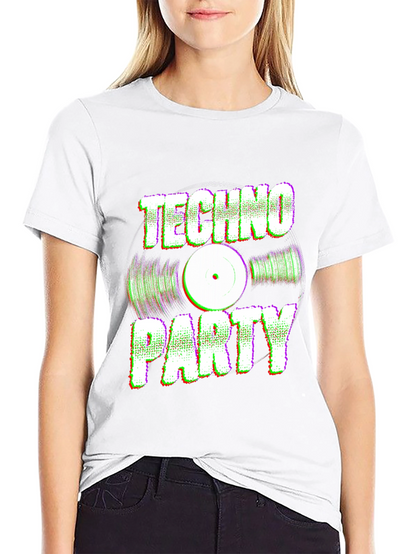 Camiseta Negra Techno Party