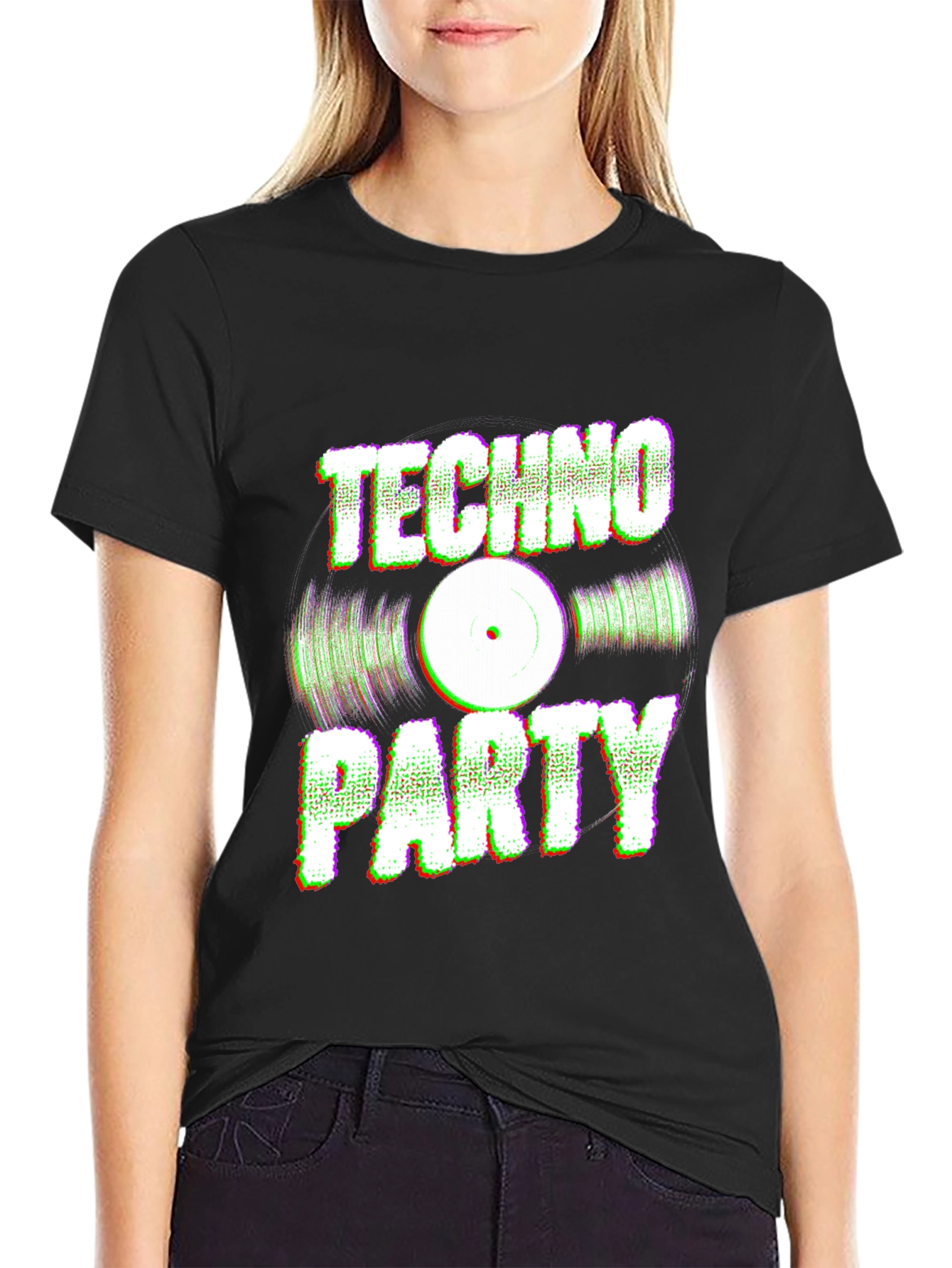 Camiseta Negra Techno Party