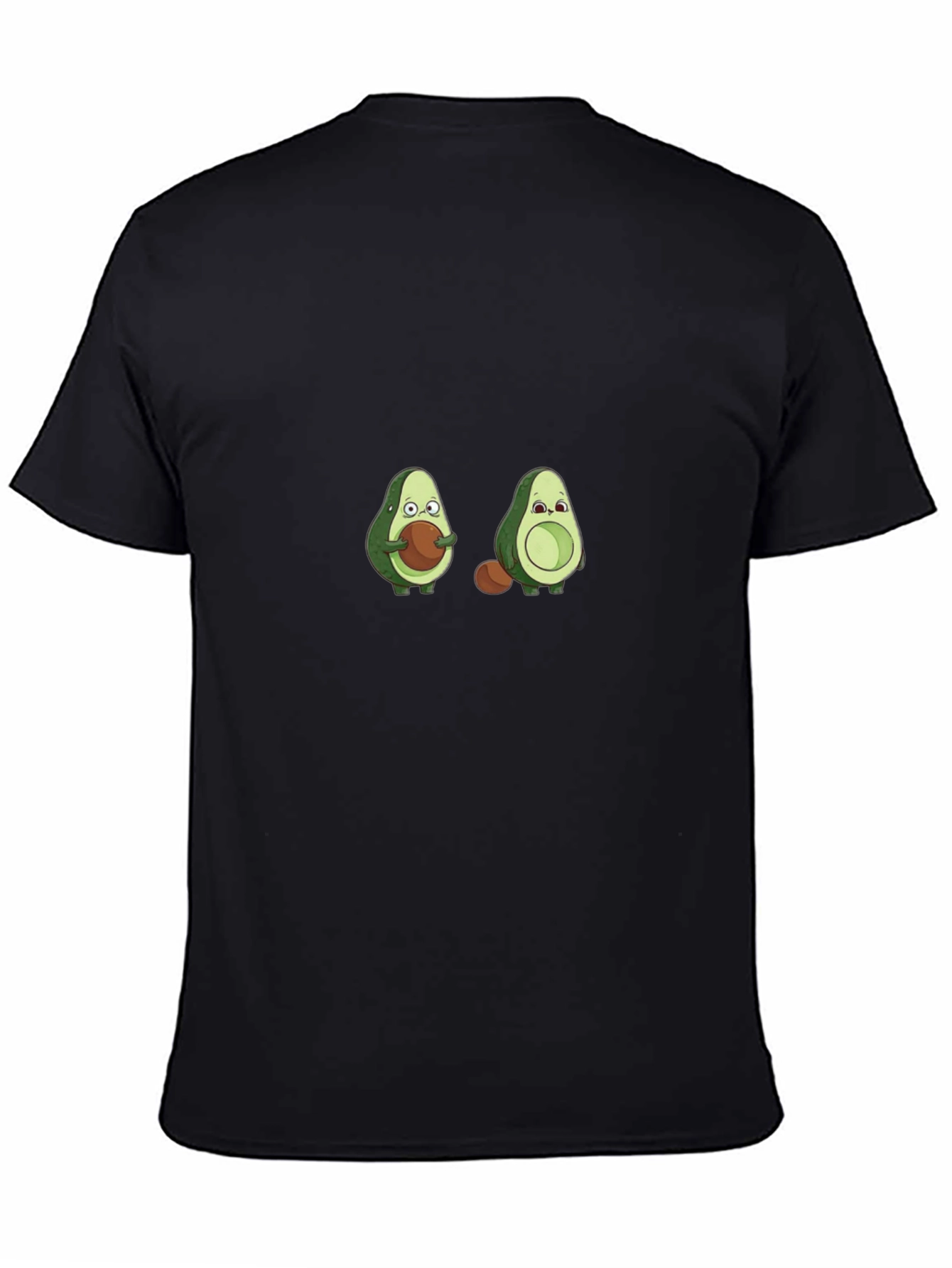 Camiseta Negra con Diseño de Aguacates