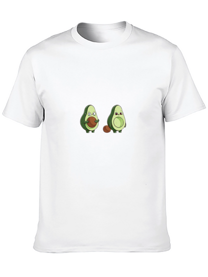Camiseta Negra con Diseño de Aguacates