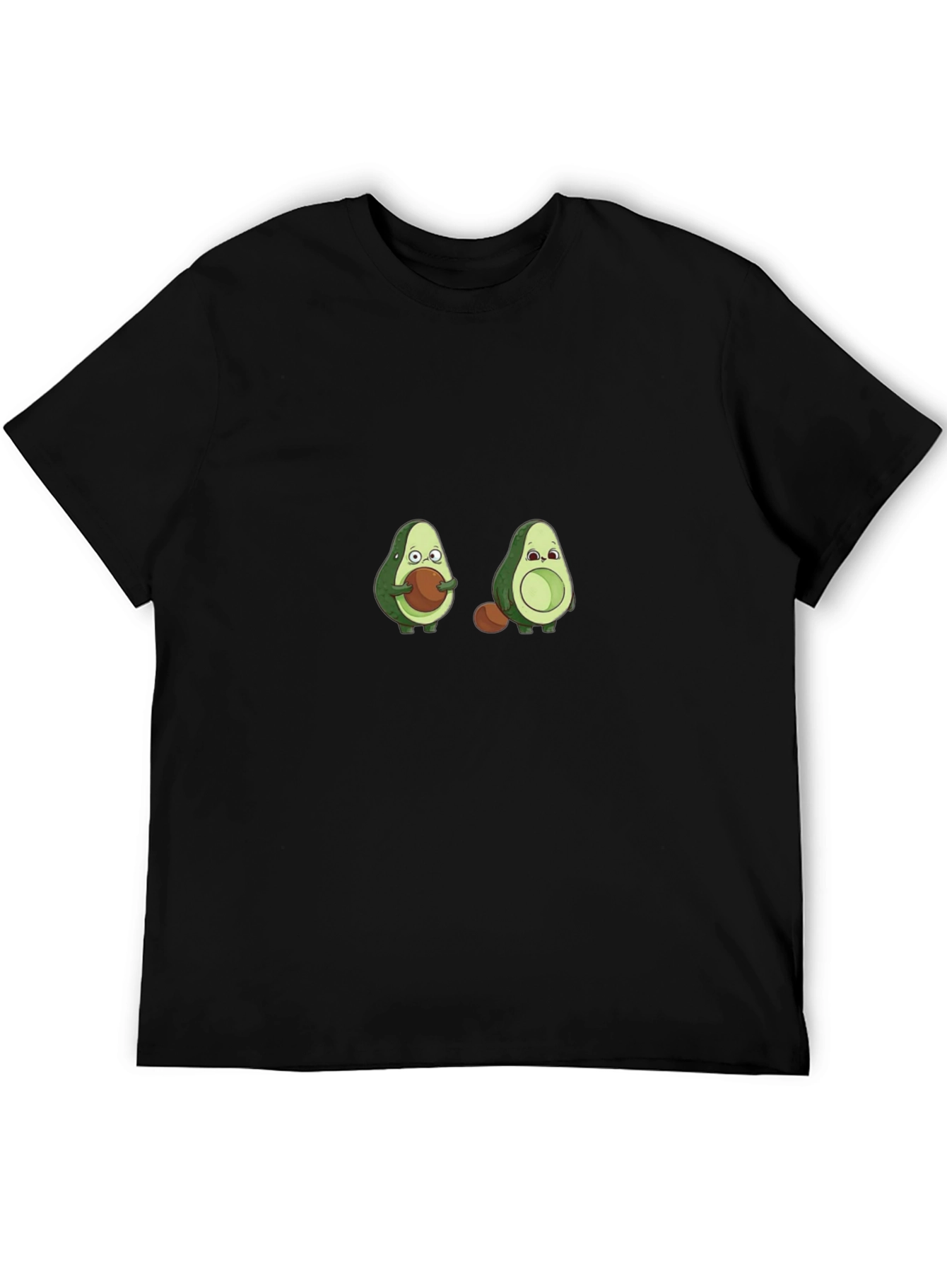 Camiseta Negra con Diseño de Aguacates