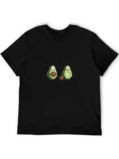 Camiseta Negra con Diseño de Aguacates