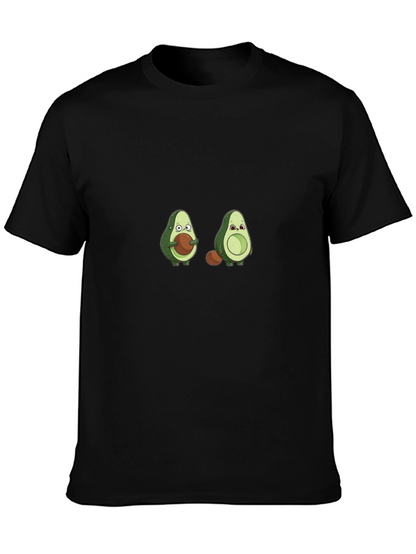 Camiseta Negra con Diseño de Aguacates