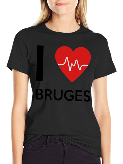 Camiseta Negra I ❤️ Bruges
