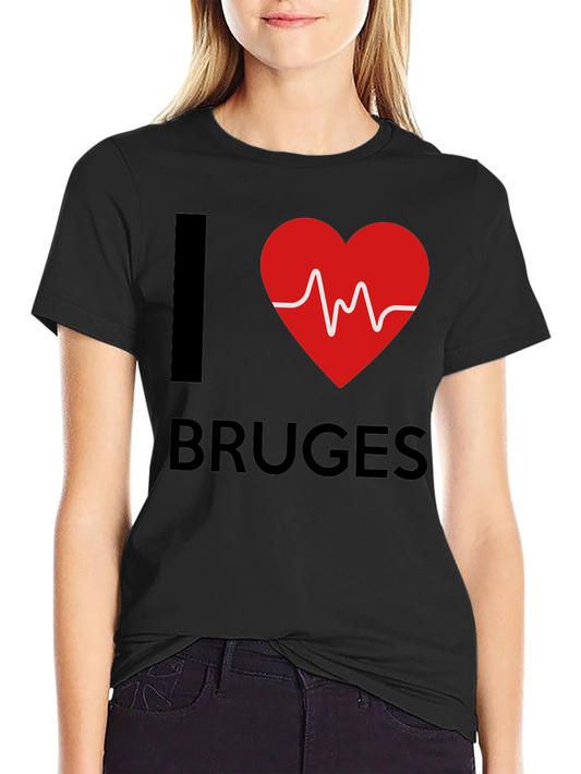 Camiseta Negra I ❤️ Bruges