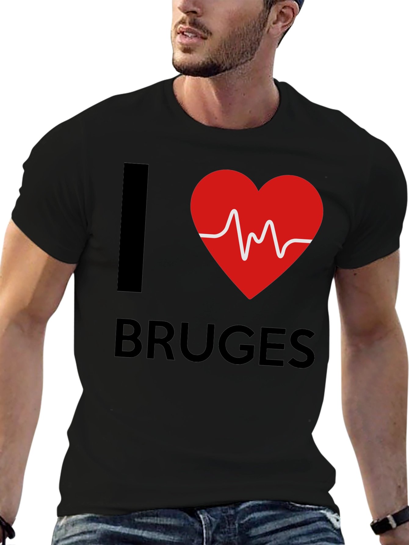 Camiseta Negra I ❤️ Bruges
