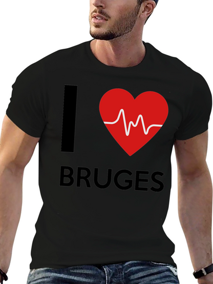 Camiseta Negra I ❤️ Bruges