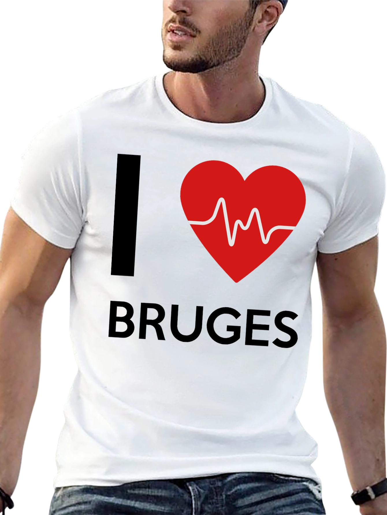 Camiseta Negra I ❤️ Bruges