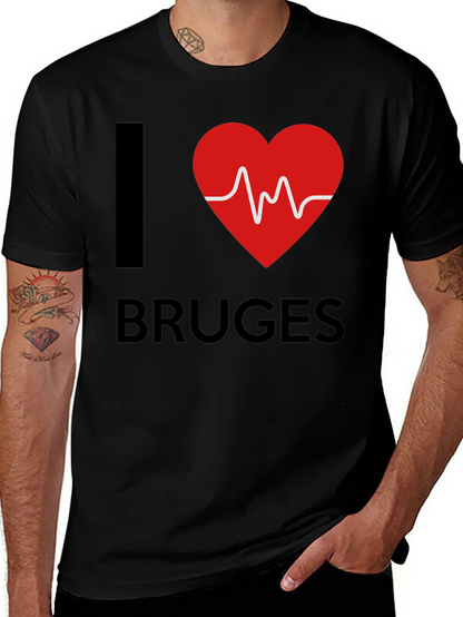 Camiseta Negra I ❤️ Bruges
