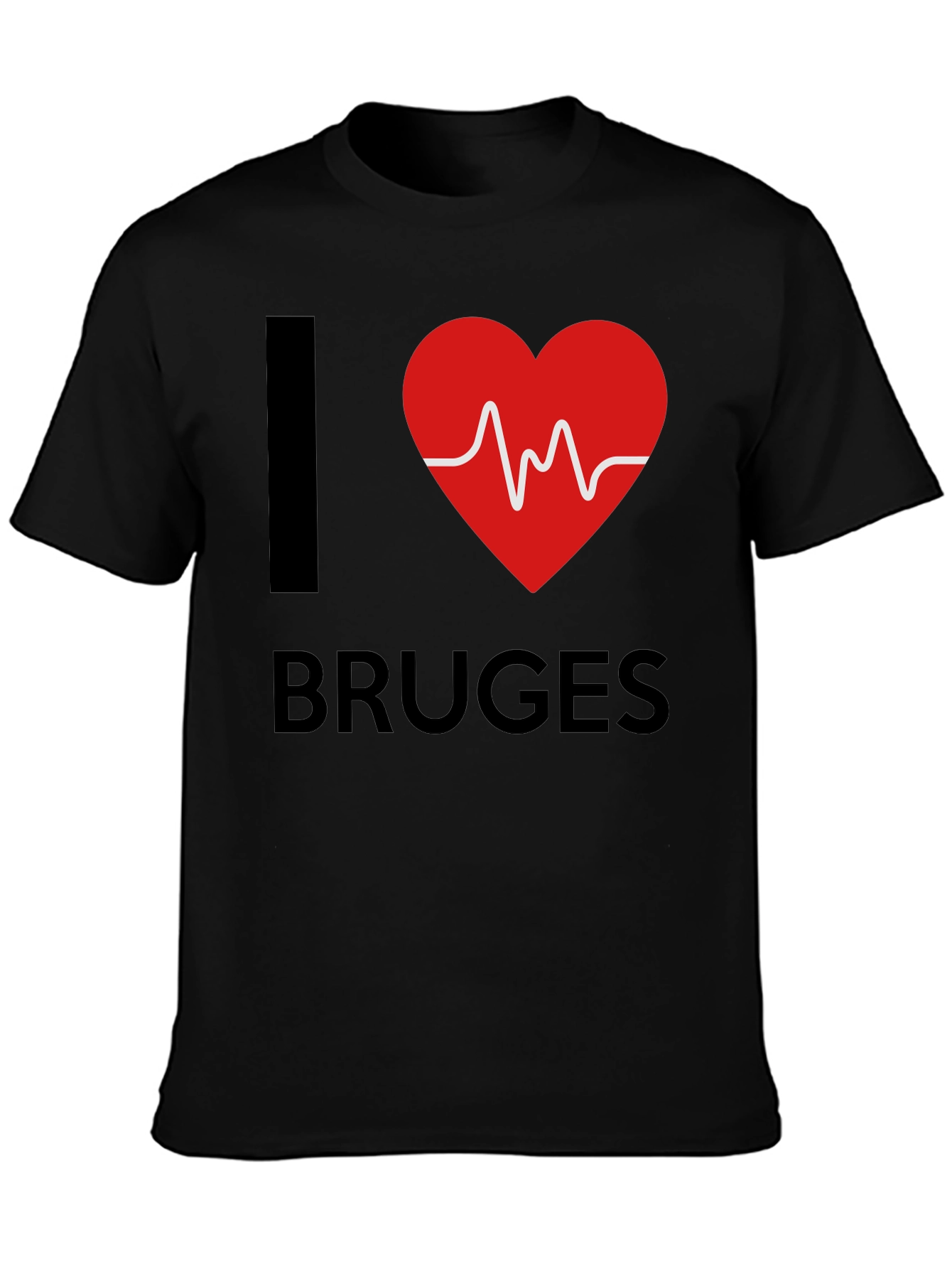 Camiseta Negra I ❤️ Bruges