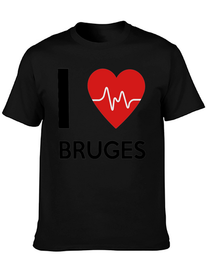 Camiseta Negra I ❤️ Bruges