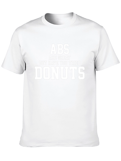 Camiseta Negra Divertida: ¡Abs vs Donas!