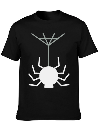 Camiseta Negra con Diseño de Araña Geométrica