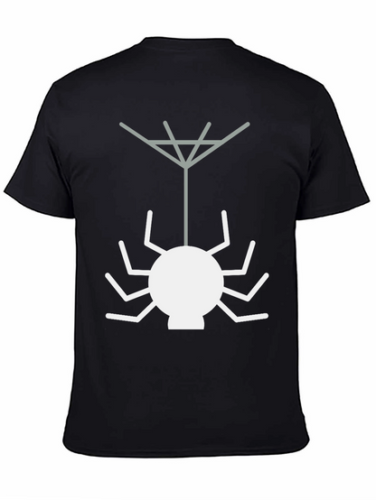 Camiseta Negra con Diseño de Araña Geométrica