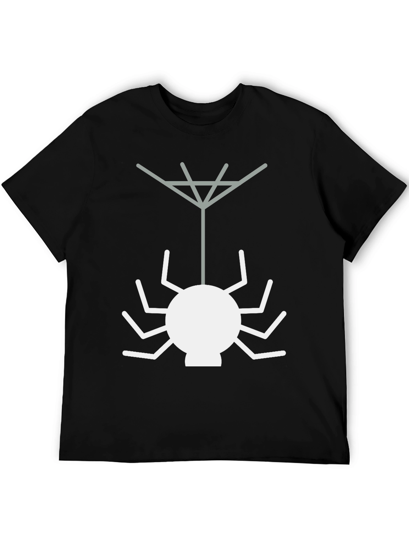 Camiseta Negra con Diseño de Araña Geométrica