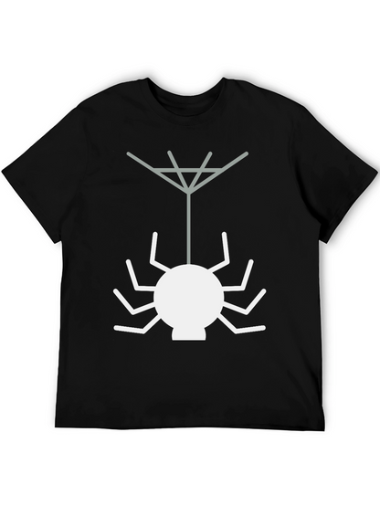 Camiseta Negra con Diseño de Araña Geométrica