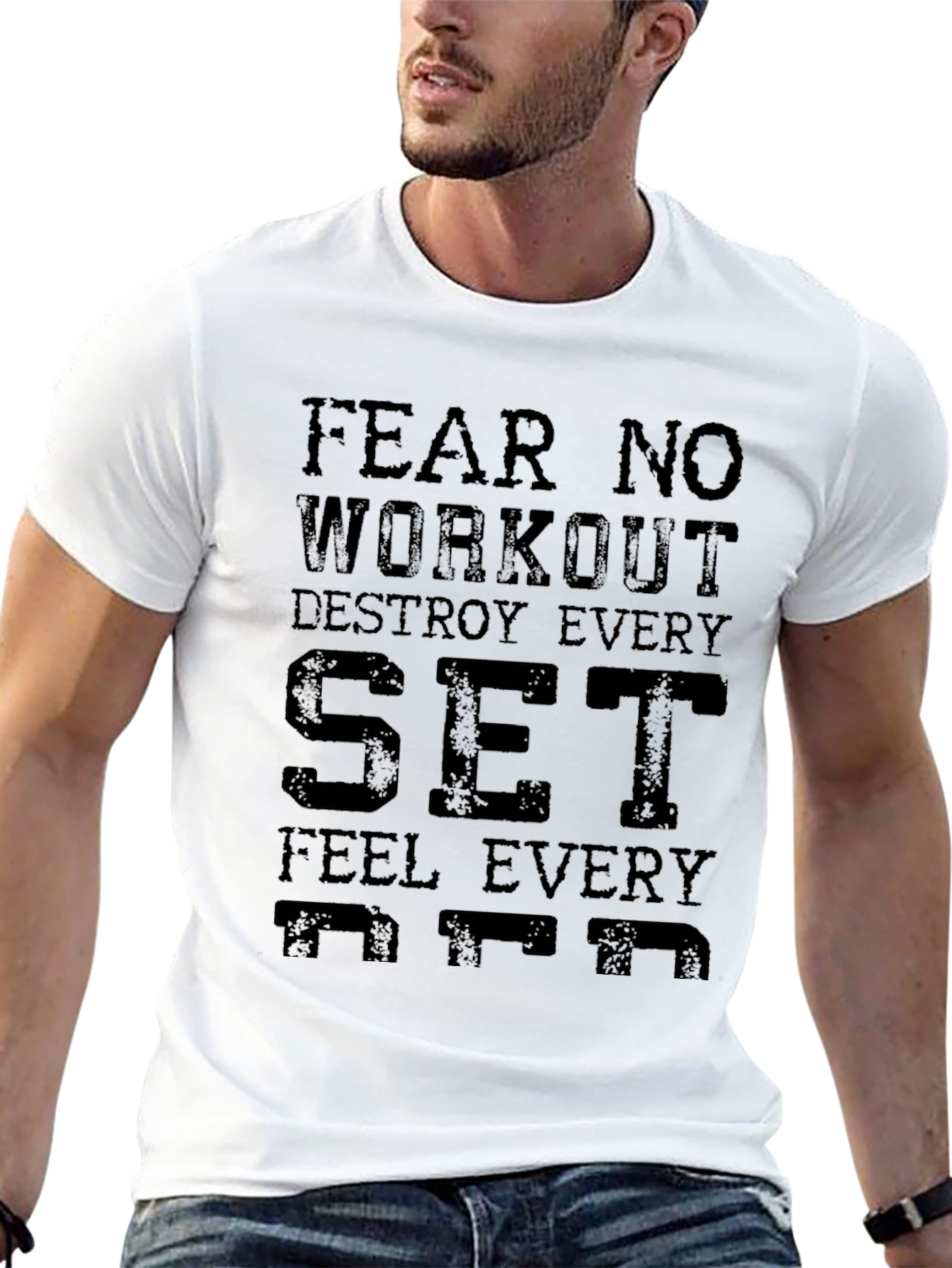 Camiseta Negra Motivacional para Entrenar