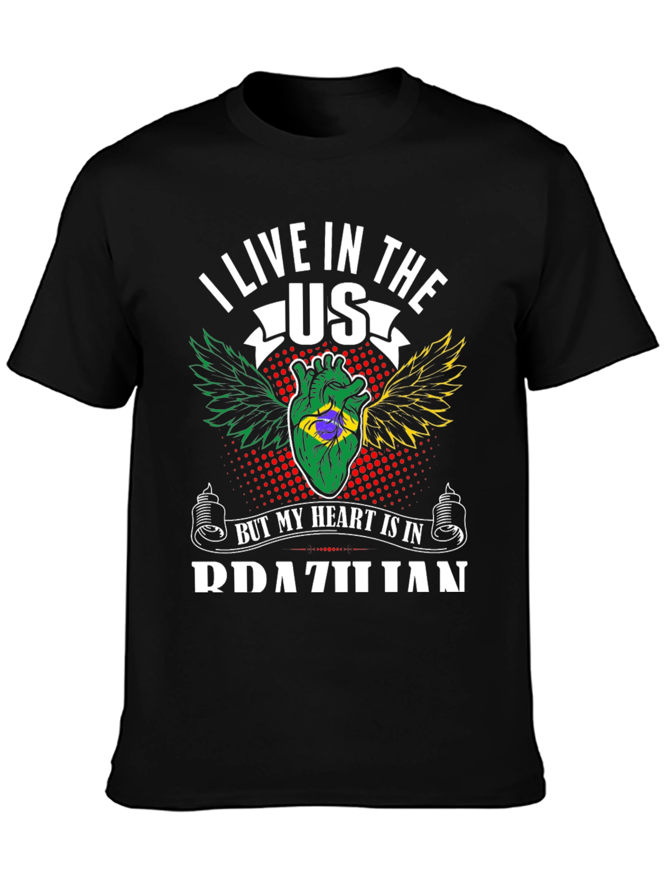 Camiseta Mi Corazón Brasileño